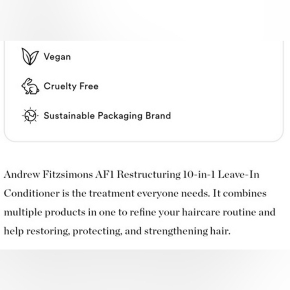 TRAVEL ANDREW FITZSIMONS RESTRUCTURING 10-IN-ONE LEAVE-IN CONDITIONER. - Picture 8 of 11